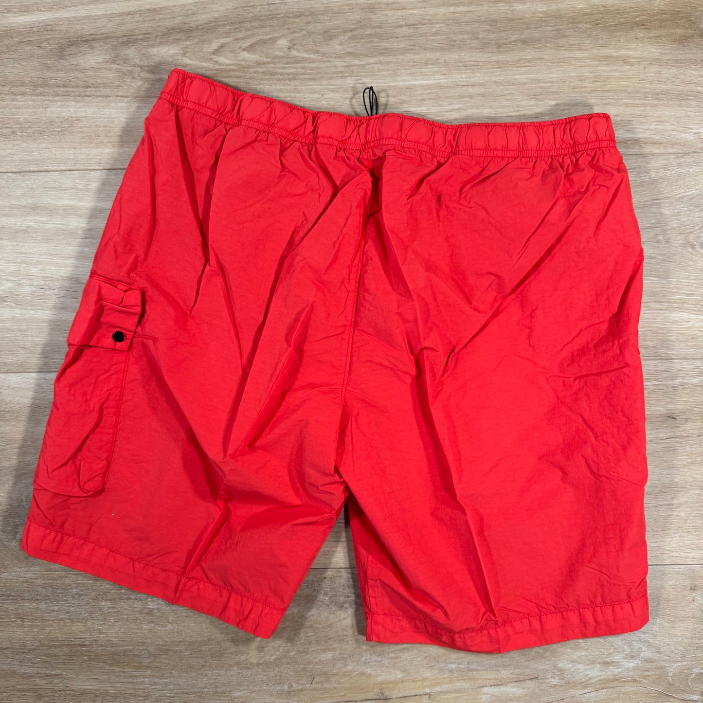 C.P. Company Flatt Nylon Cargo Lens Swim Shorts in Poinciana - Orange