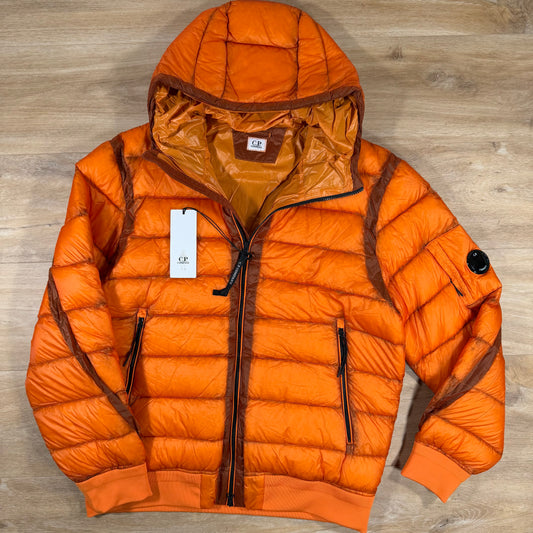 C.P. Company D.D. Shell Lens Down Jacket in Russet Orange