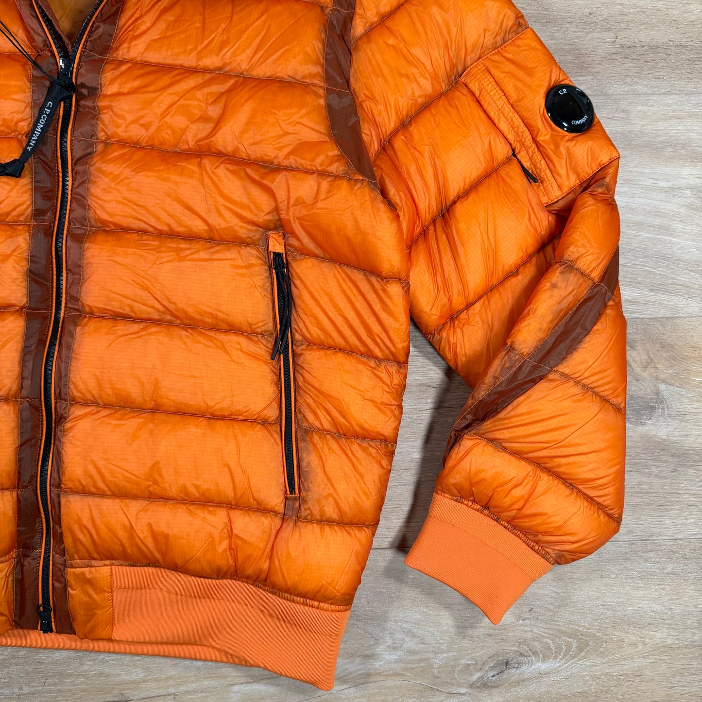 C.P. Company D.D. Shell Lens Down Jacket in Russet Orange