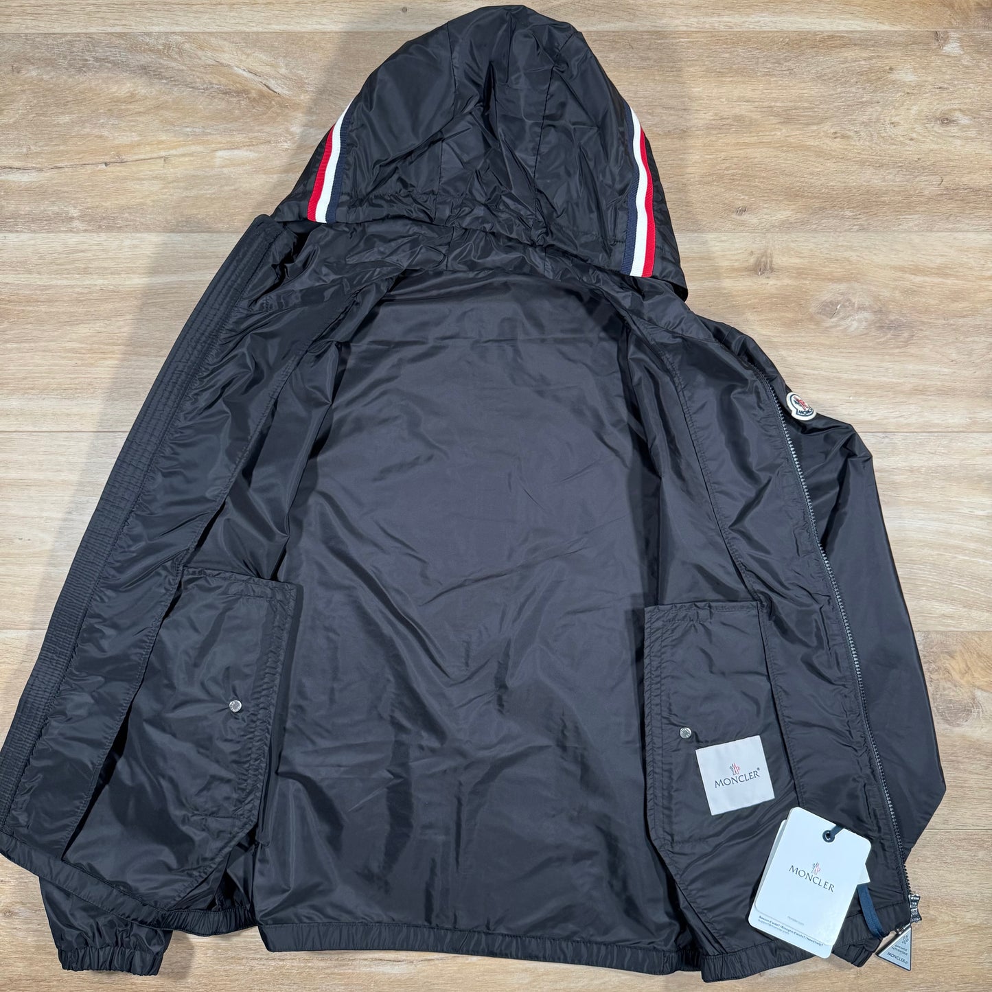 Moncler Grimpeurs Hooded Windbreaker in Black
