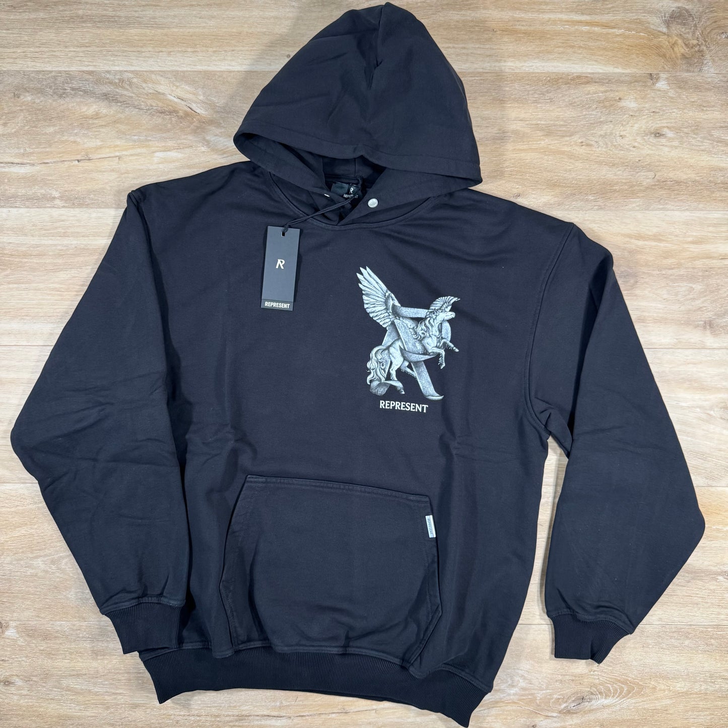 Represent Elegance In Motion Hoodie in Jet Black