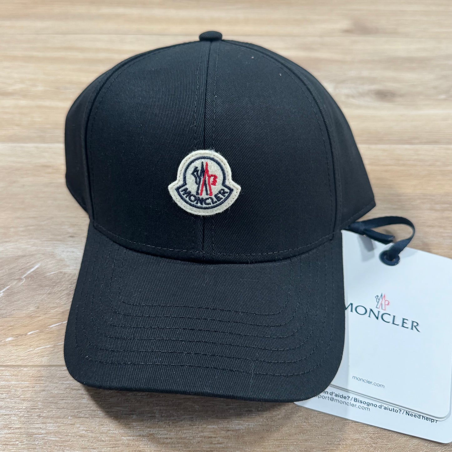 Moncler Gabardine Baseball Cap in Black