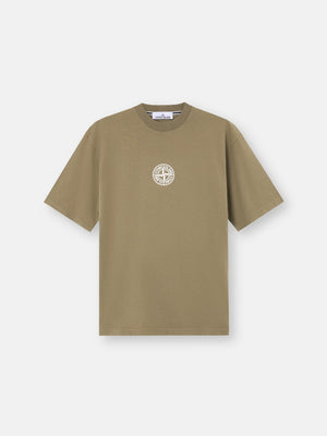 Stone Island 'Low Infos' Print T-Shirt in Military Green