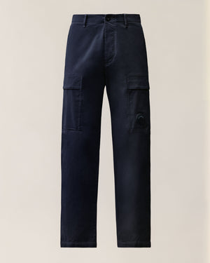 C.P. Company Stretch Sateen Lens Cargo Pants in Navy
