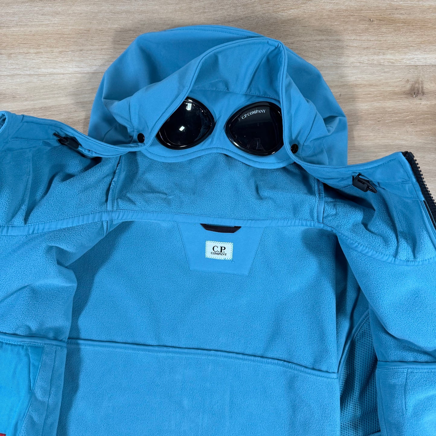 C.P. Company Shell-R Goggle Jacket in Aegean Blue