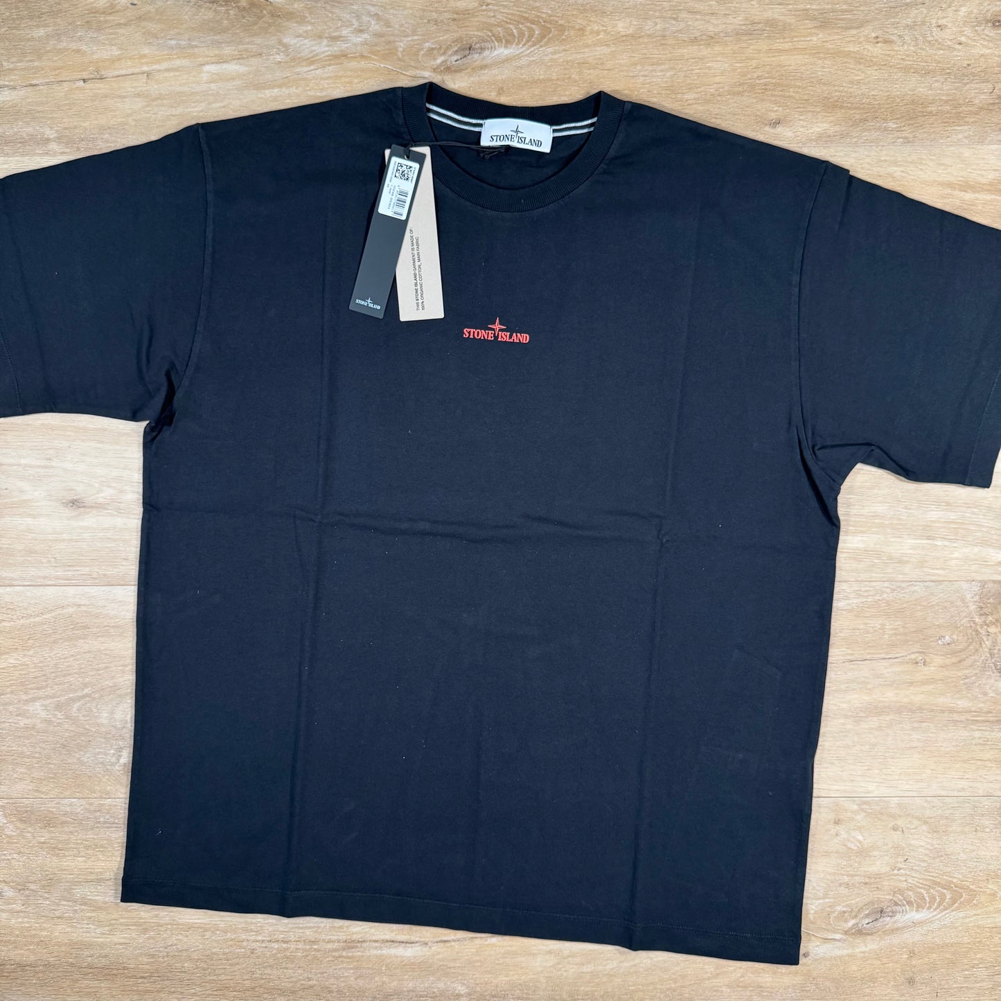 Stone Island Organic Cotton Compass Camo T-Shirt in Black