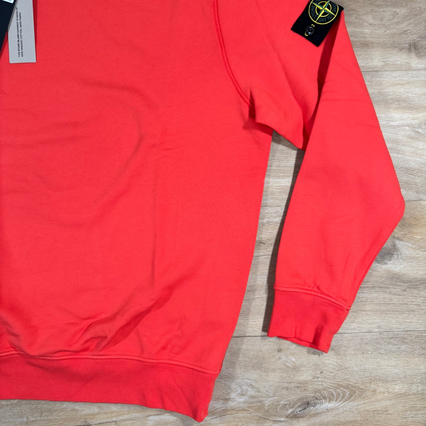 Stone Island Organic Cotton Fleece Sweatshirt in Papaya