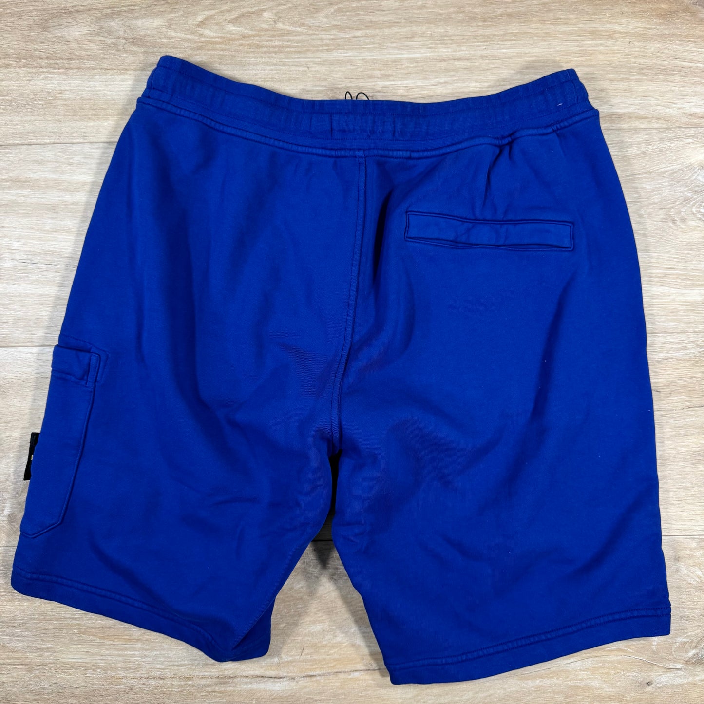 Stone Island Organic Cotton Fleece Shorts in Bright Blue