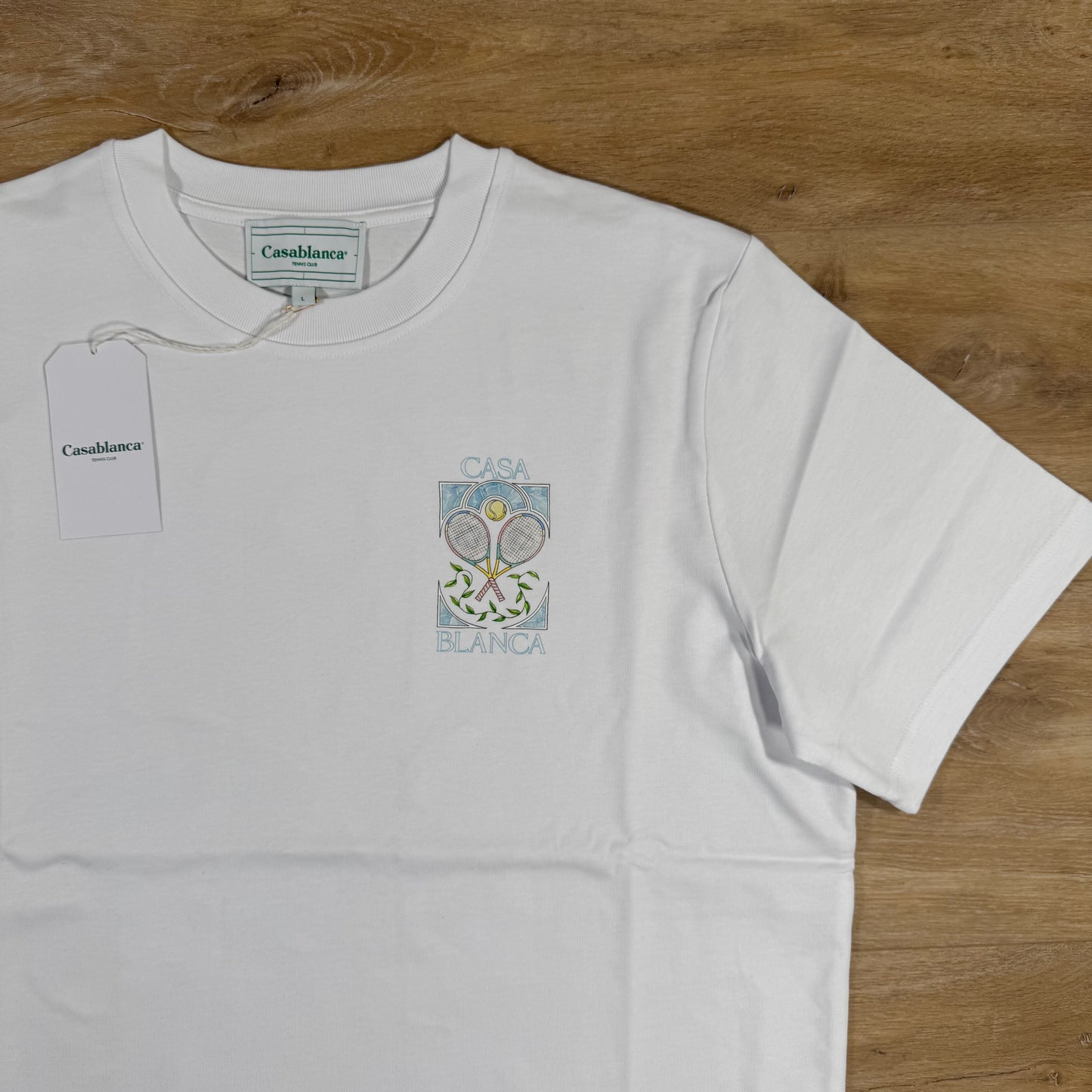Casablanca Tennis Pastelle T-Shirt in White