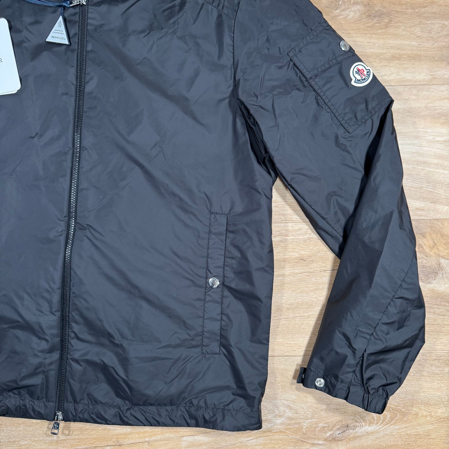 Moncler Etiache Hooded Rain Jacket in Black