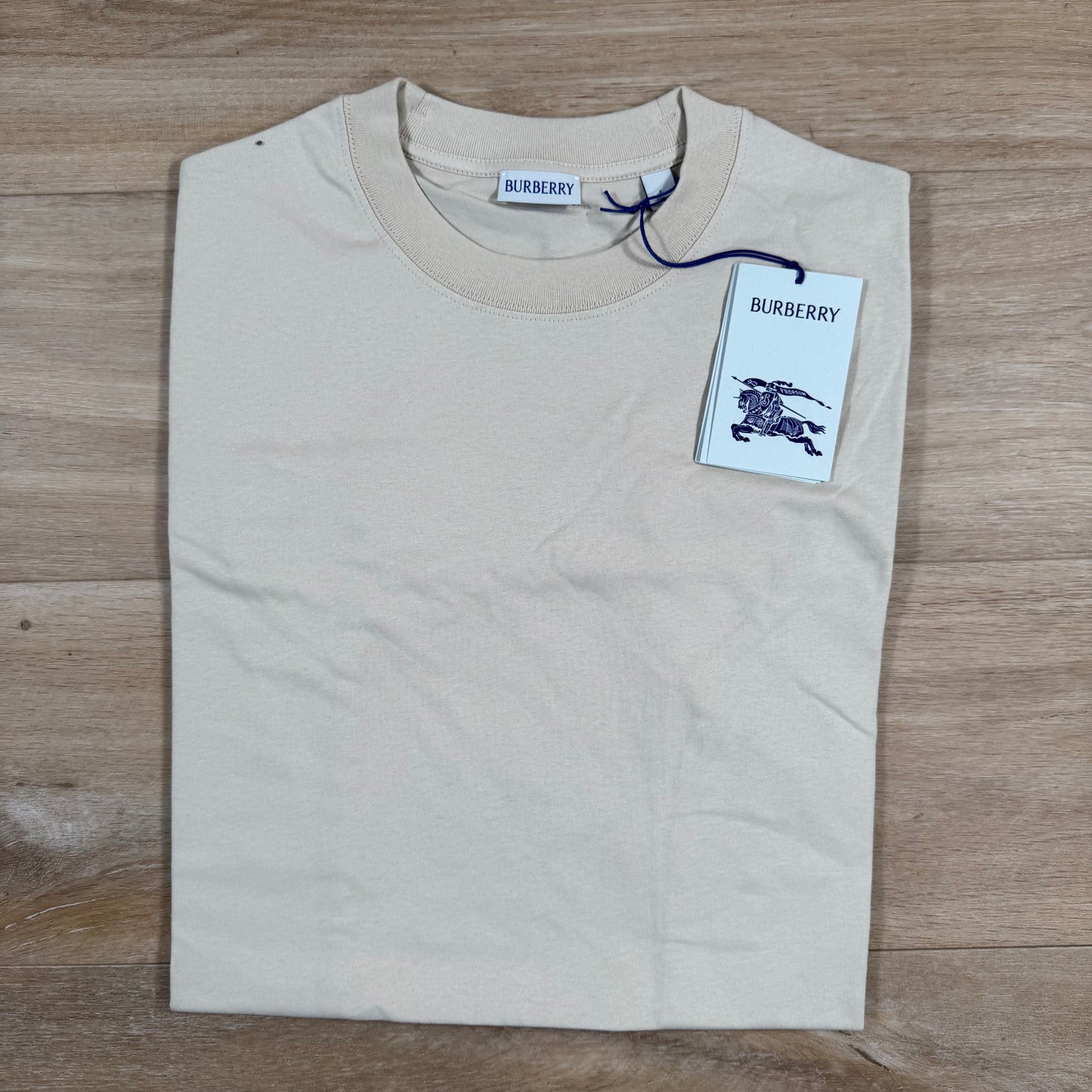 Burberry Check Label Cotton T-Shirt in Nutmeg
