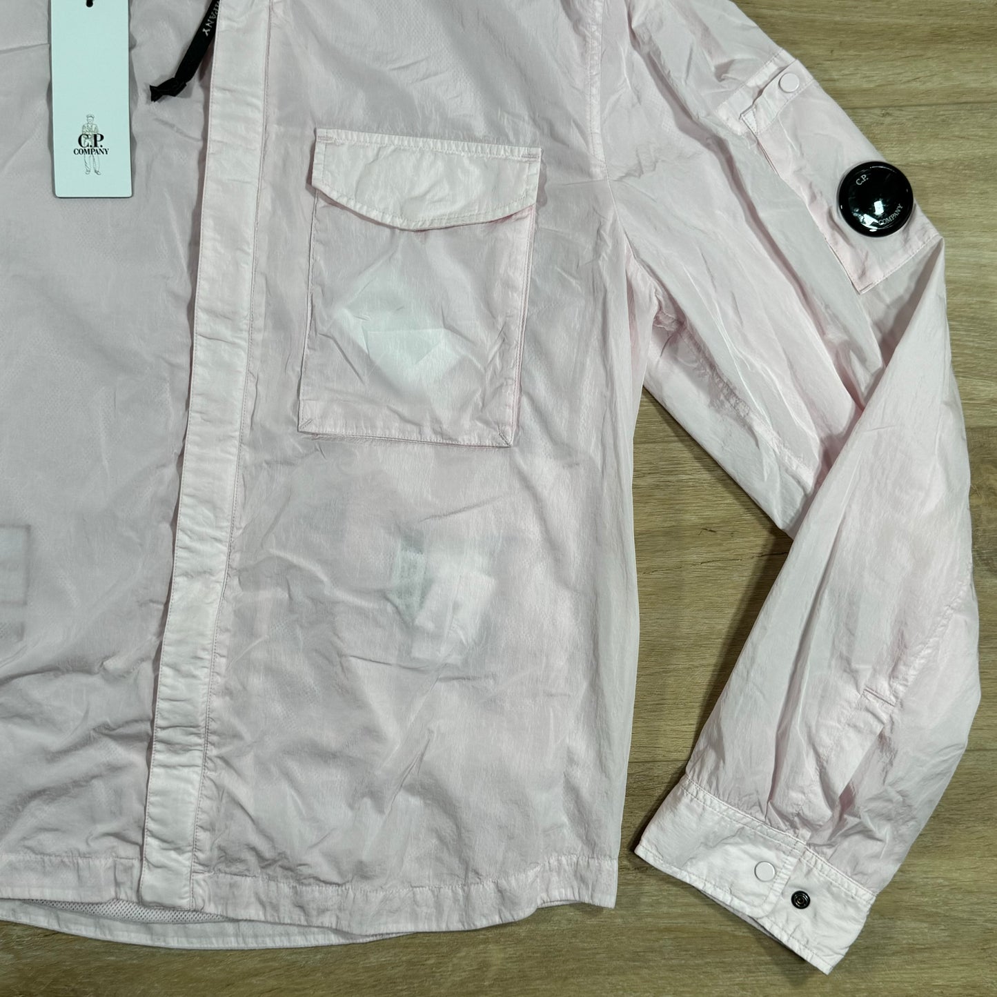 C.P. Company Chrome Lens Overshirt in Heavenly Pink