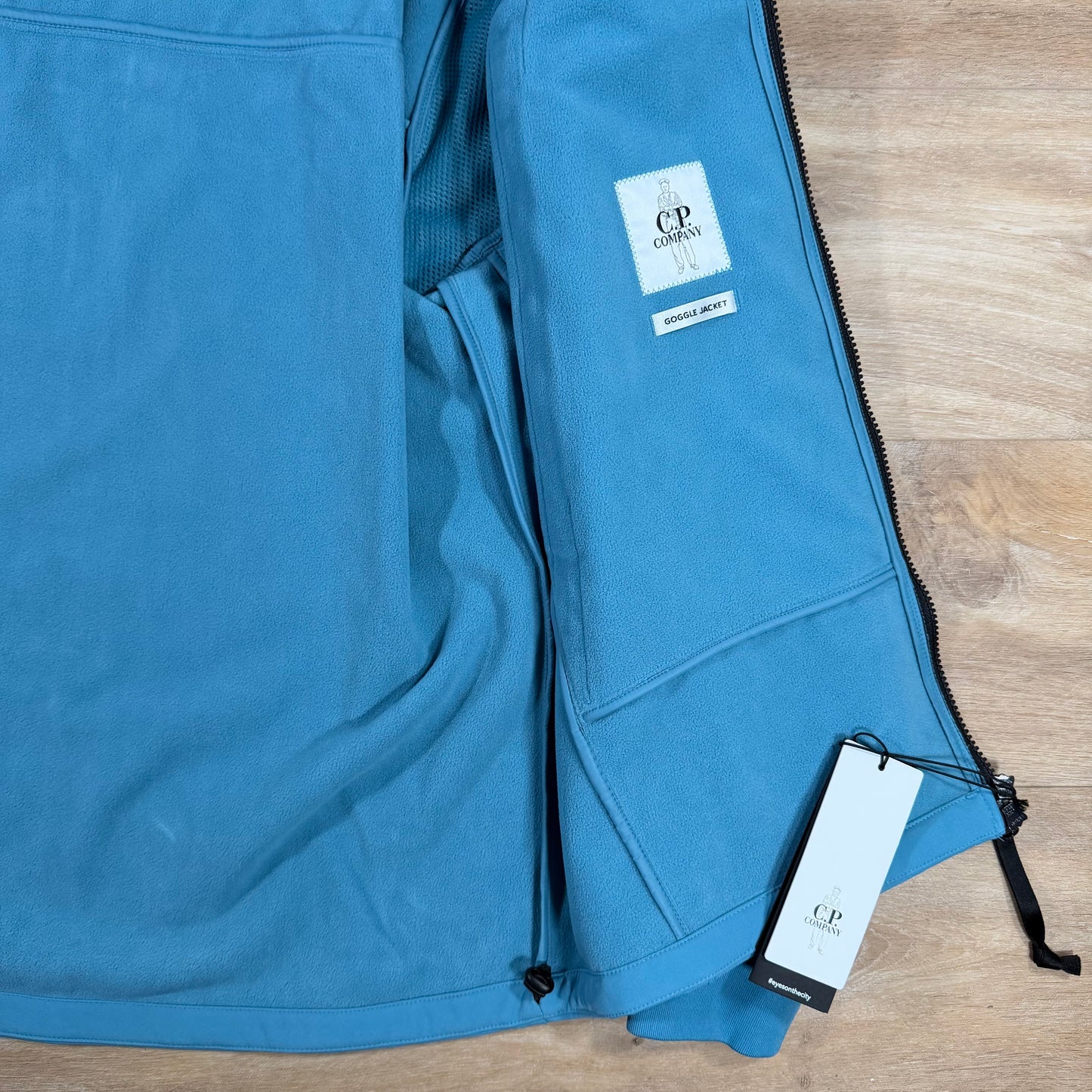 C.P. Company Shell-R Goggle Jacket in Aegean Blue