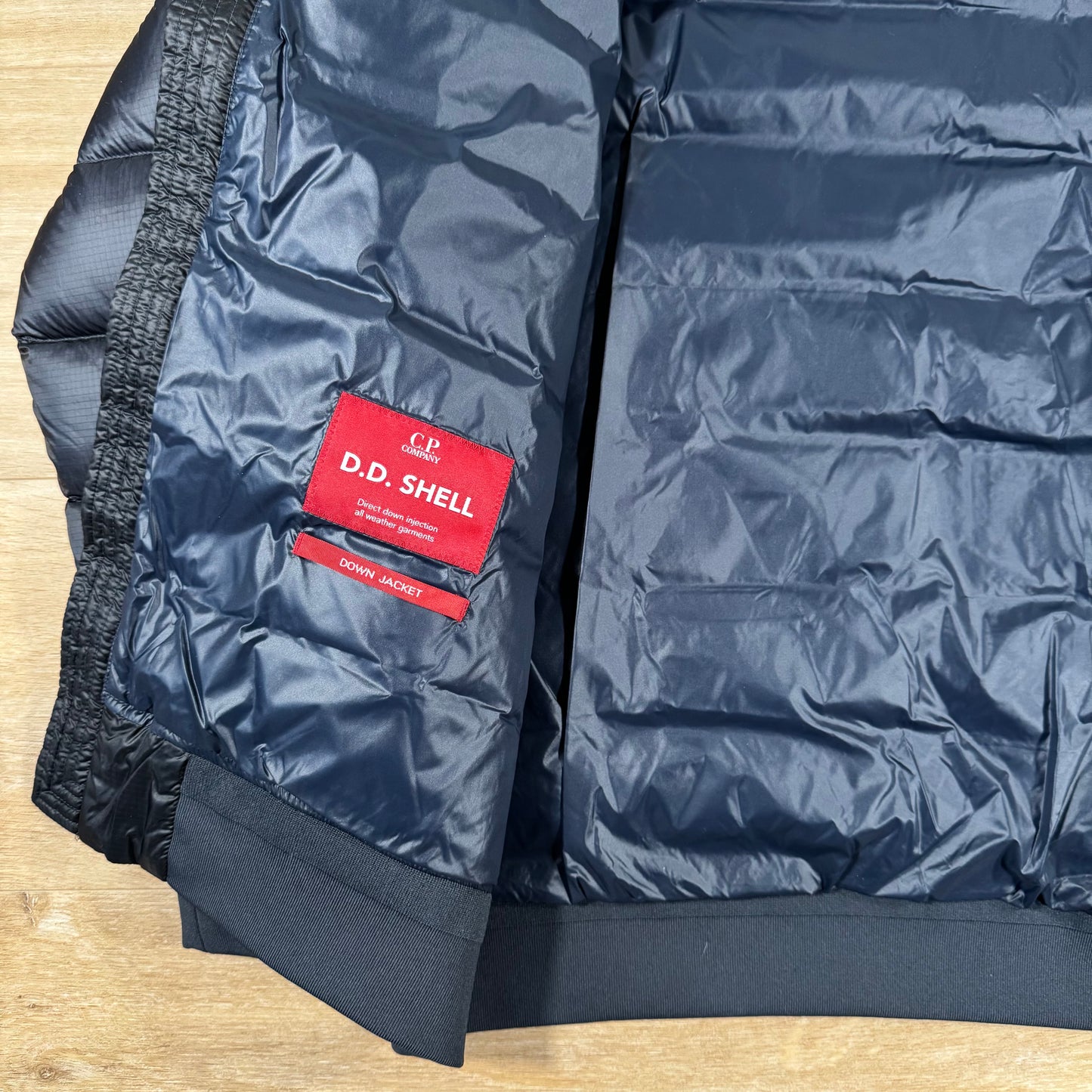 C.P. Company D.D. Shell Lens Down Jacket in Navy