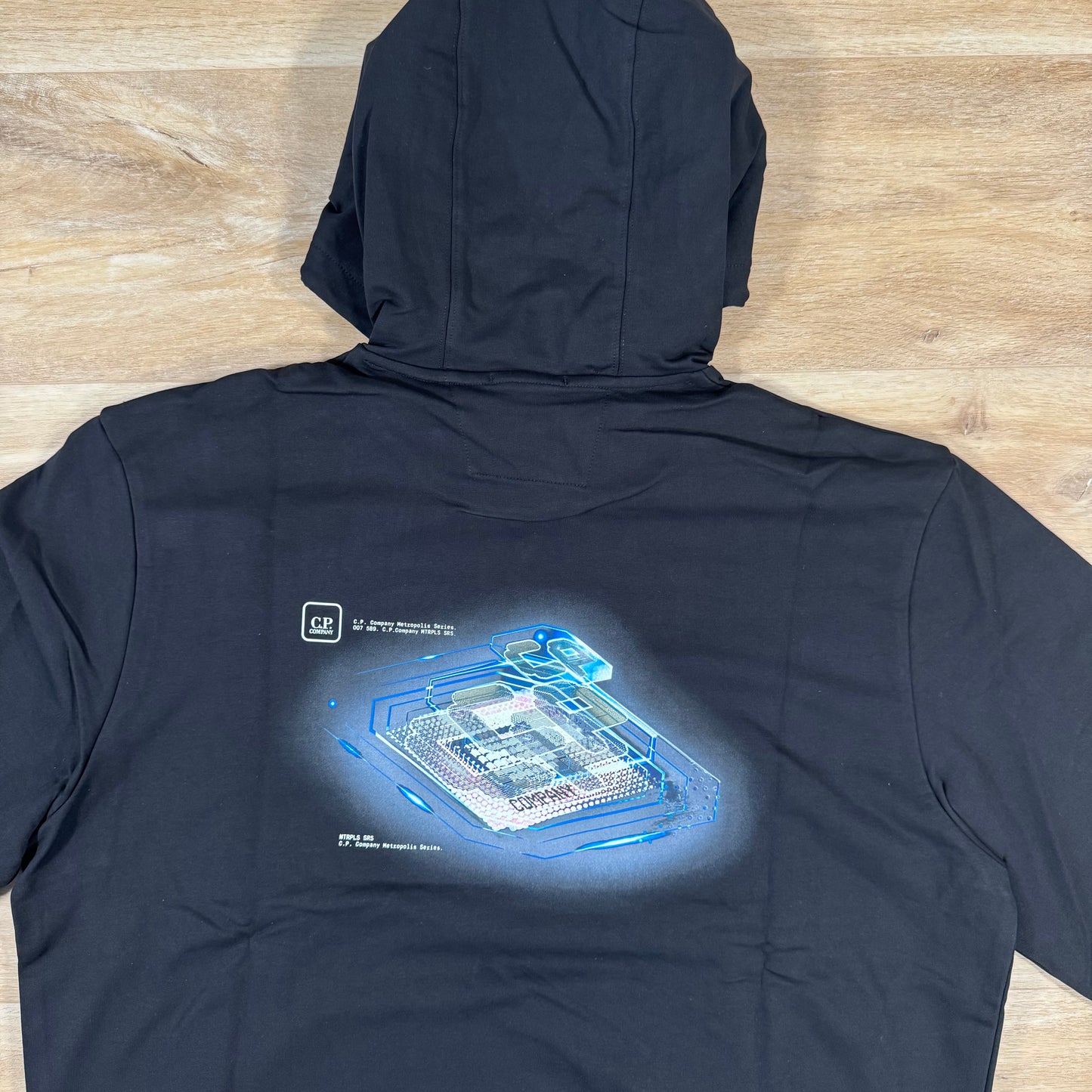 C.P. Company Metropolis Graphic Hoodie in Black