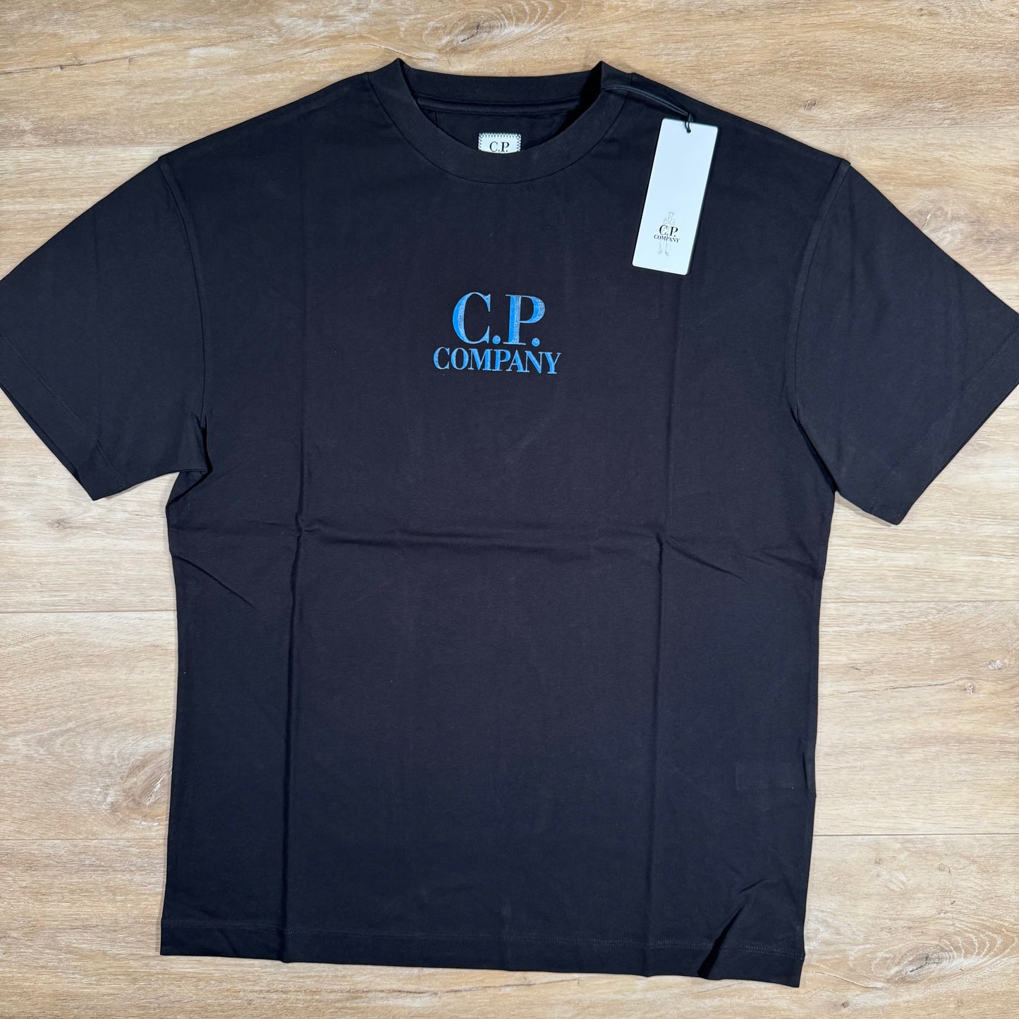 C.P. Company 30/1 Jersey Logo T-Shirt in Black