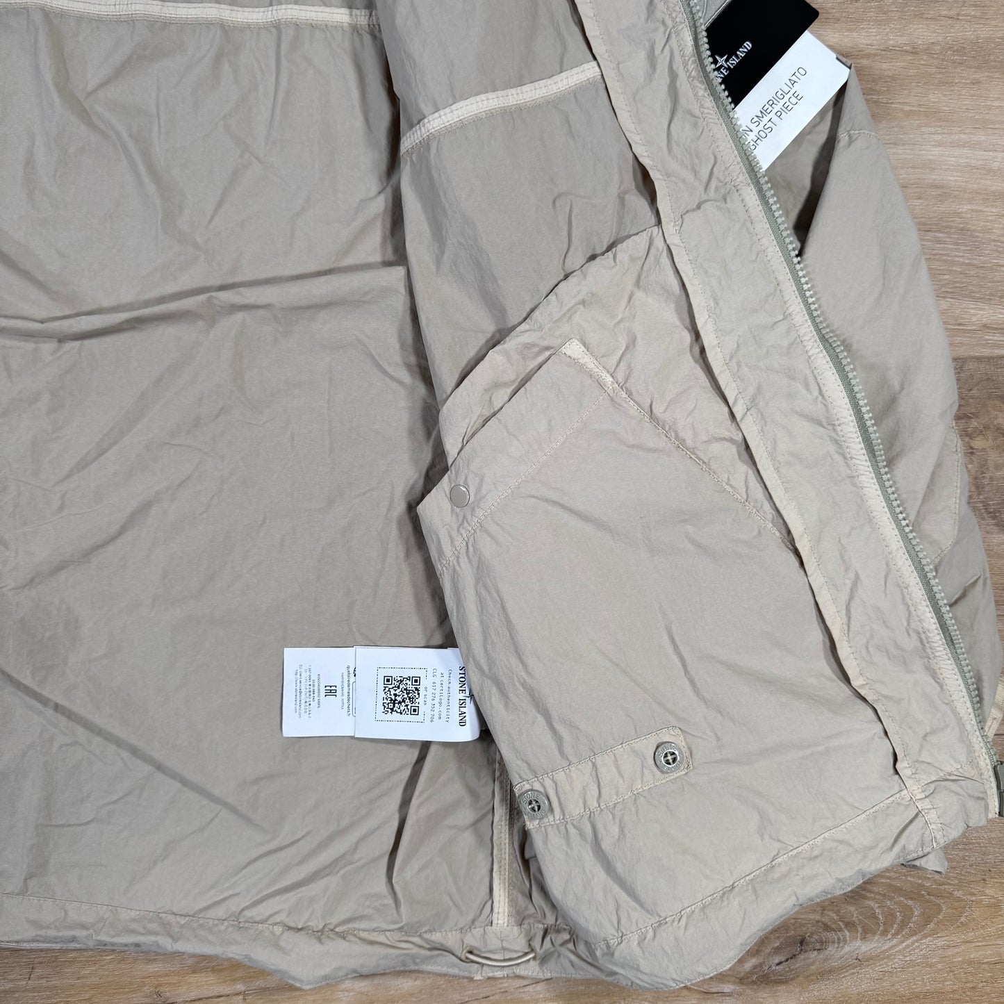 Stone Island Nylon Smerigliato Ghost Jacket in Beige