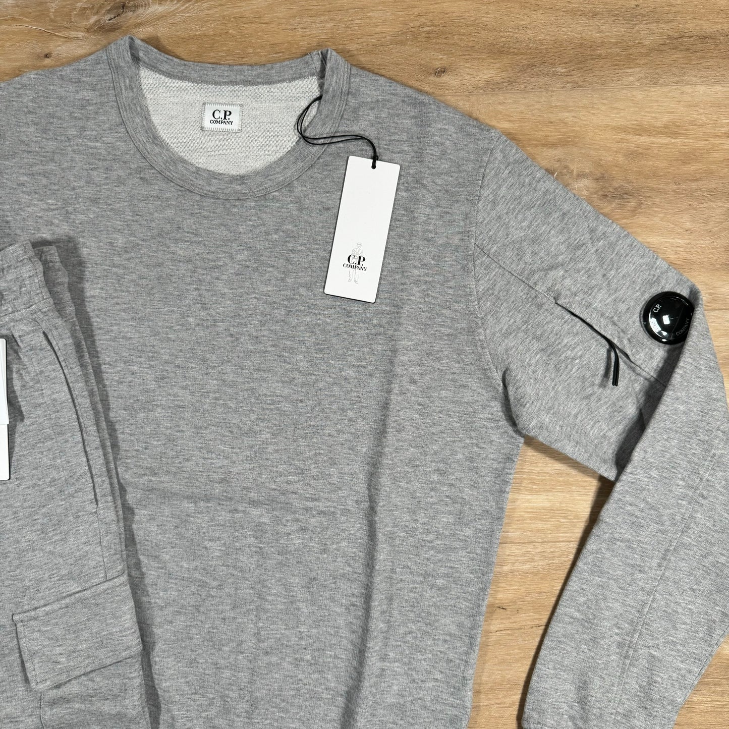 C.P. Company Light Fleece Lens Tracksuit in Grey