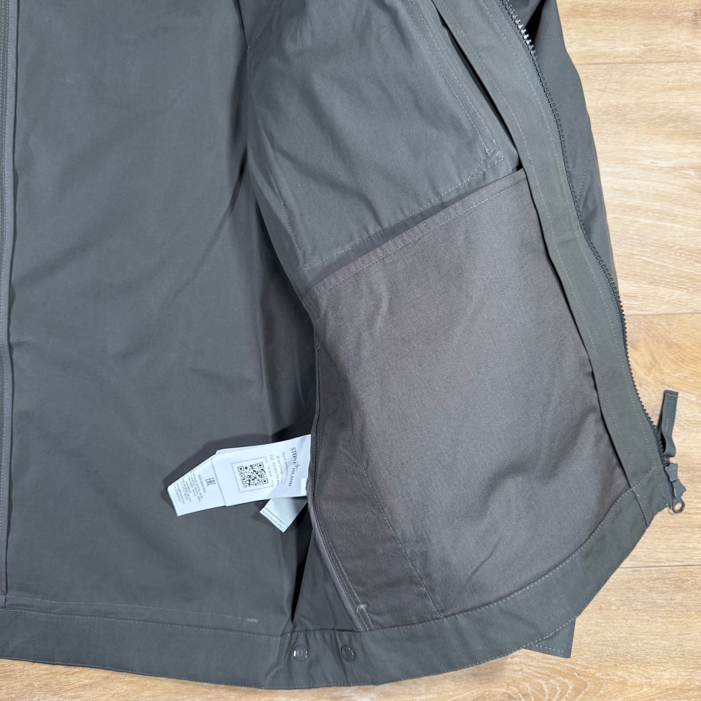 Stone Island Ghost Weatherproof Cotton Canvas Overshirt in Dark Grey