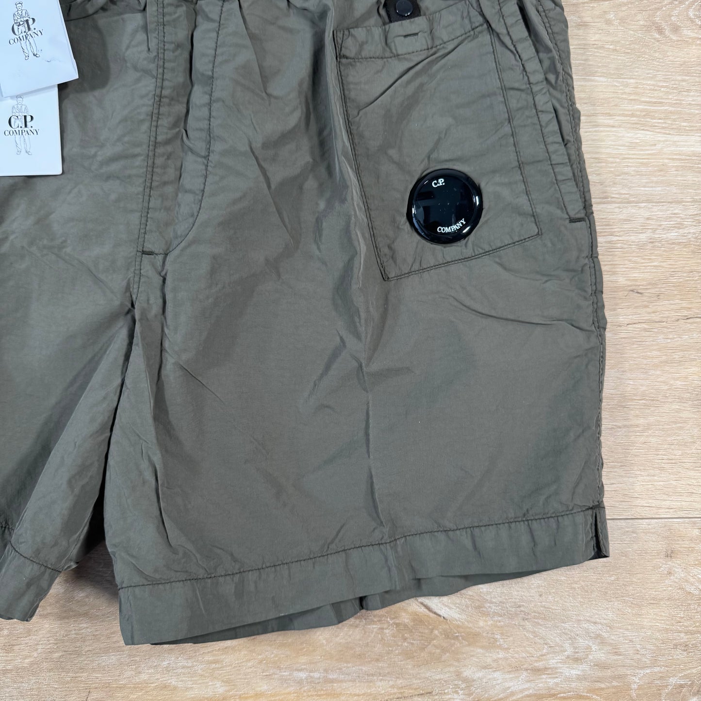 C.P. Company Flatt Nylon Lens Swim Shorts in Ivy Green