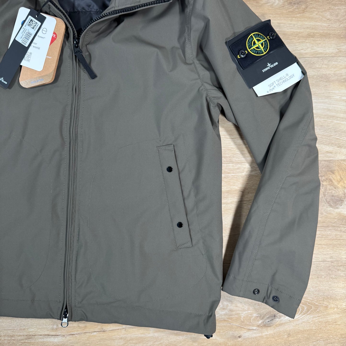 Stone Island Soft Shell-R Primaloft Insulation Jacket in Military Green