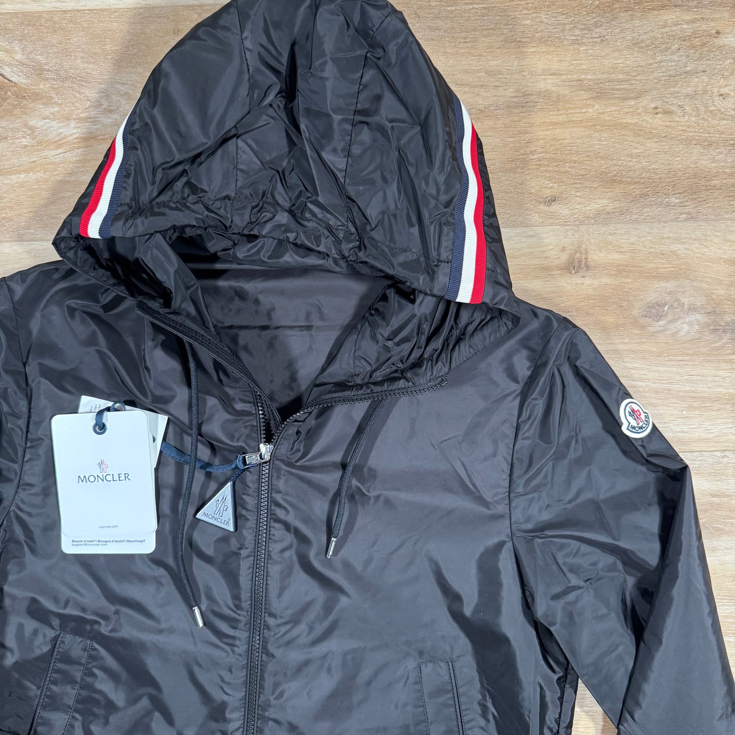 Moncler Grimpeurs Hooded Windbreaker in Black