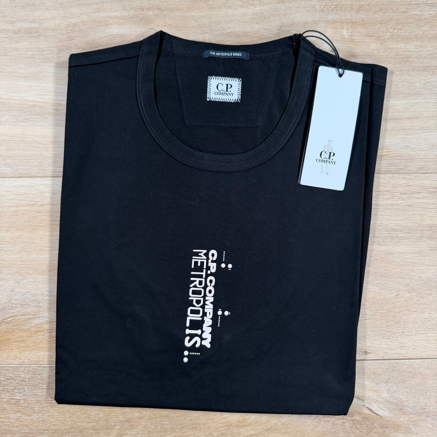 C.P. Company Metropolis Series Mercerized Jersey Graphic T-Shirt in Black
