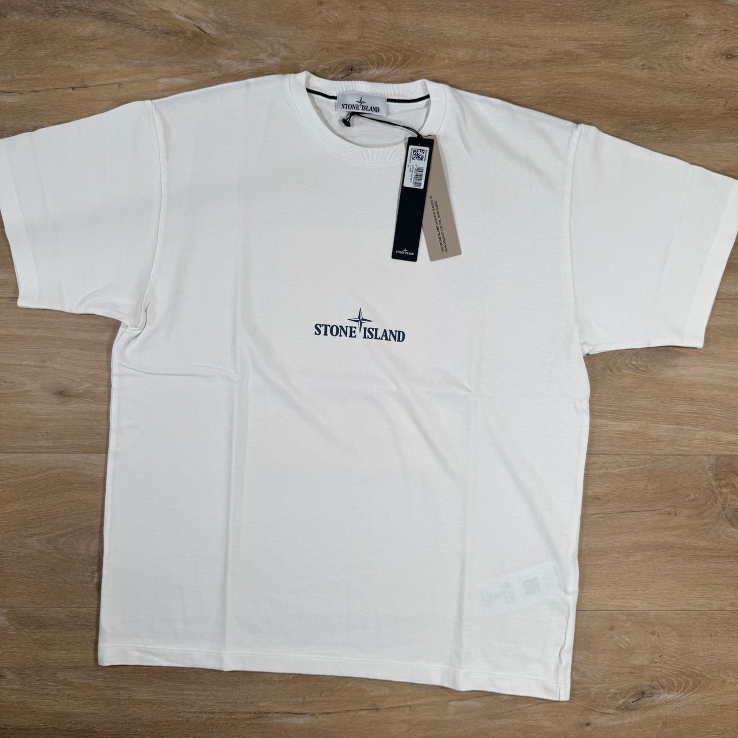 Stone Island 24/2 Organic Cotton Logo T-Shirt in White