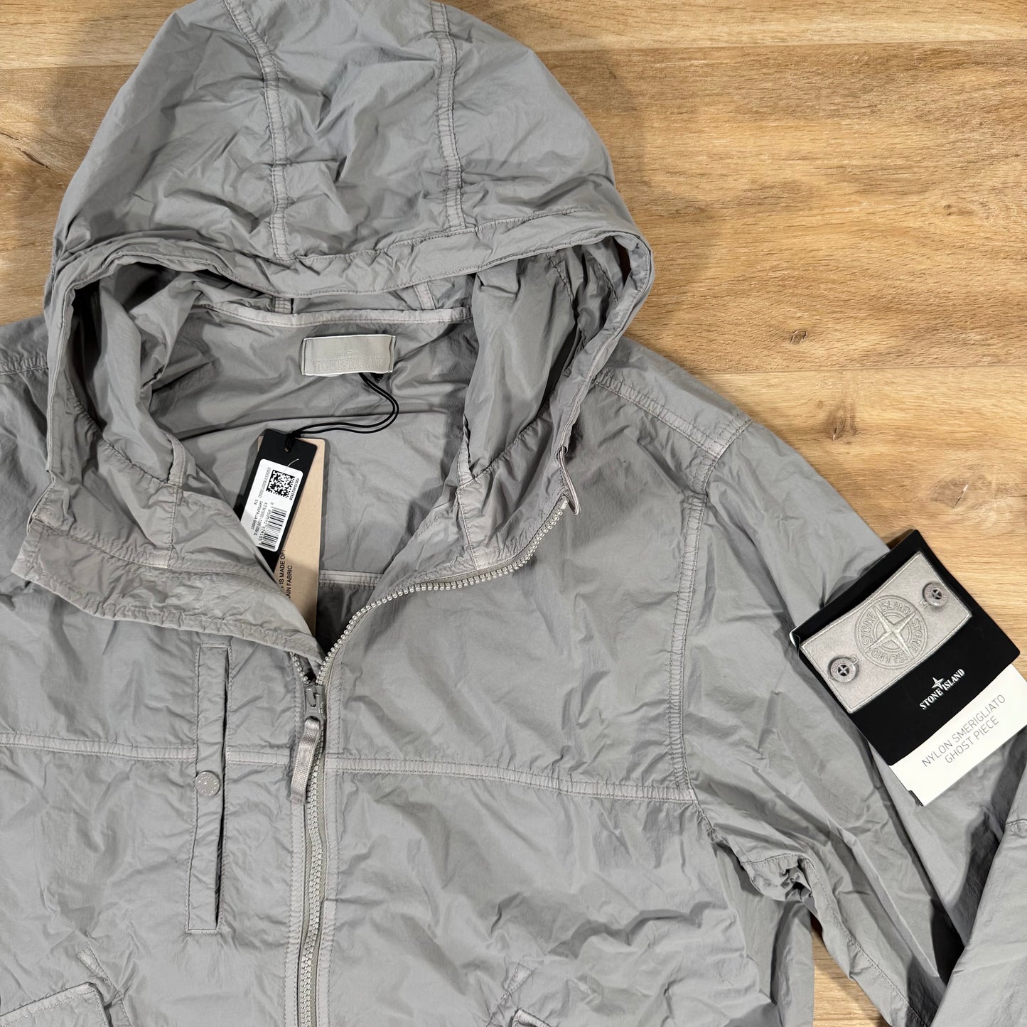 Stone Island Nylon Smerigliato Ghost Jacket in Dust Grey