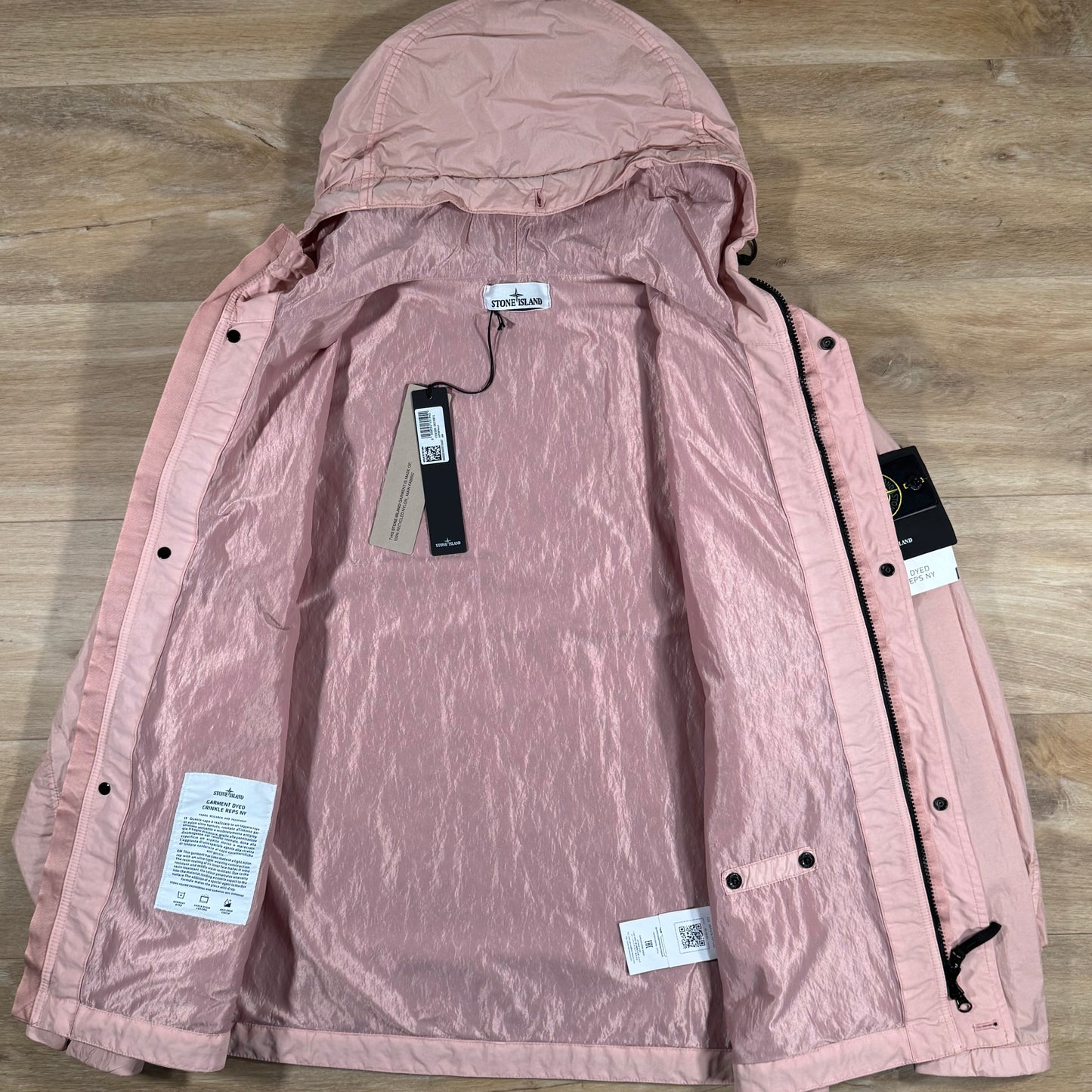 Stone Island Crinkle Reps R-NY Jacket in Antique Rose
