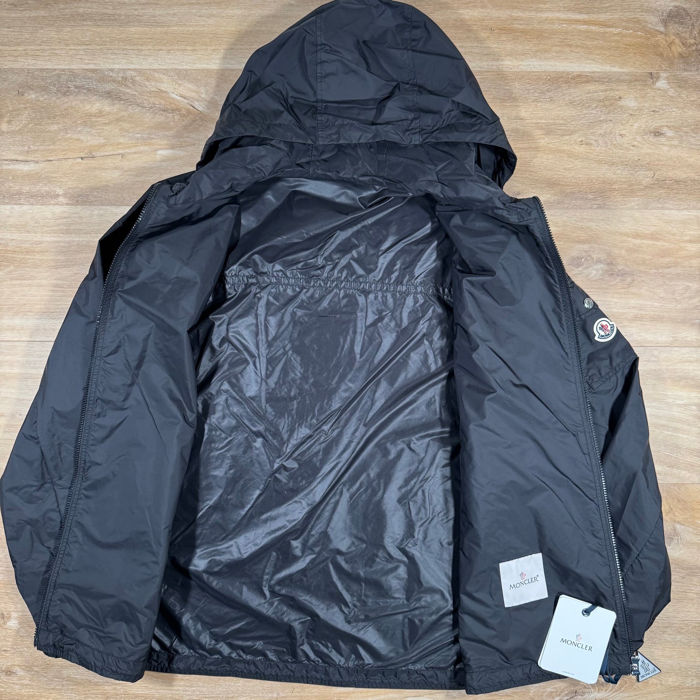 Moncler Etiache Hooded Rain Jacket in Black