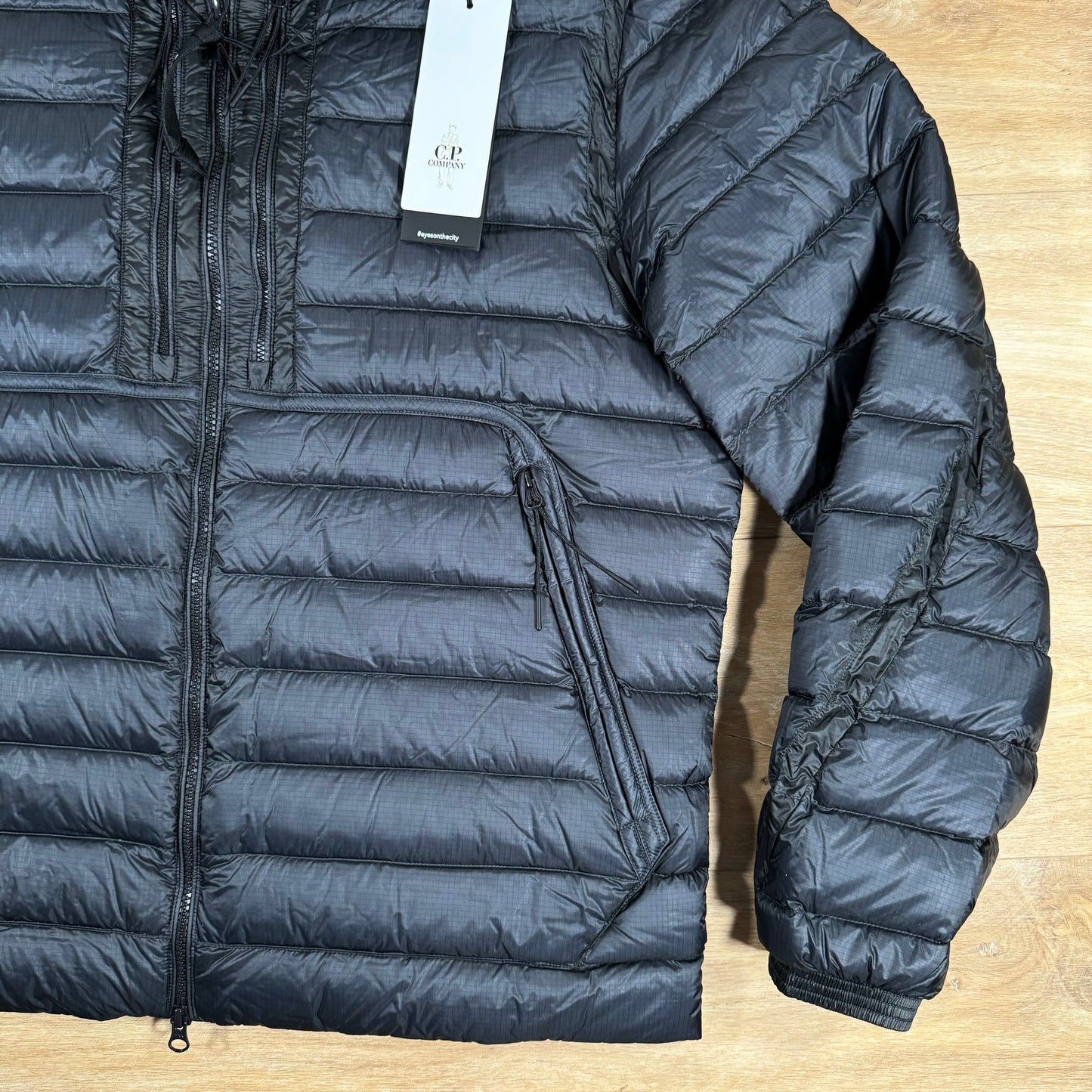 C.P. Company D.D. Shell Goggle Down Jacket in Navy