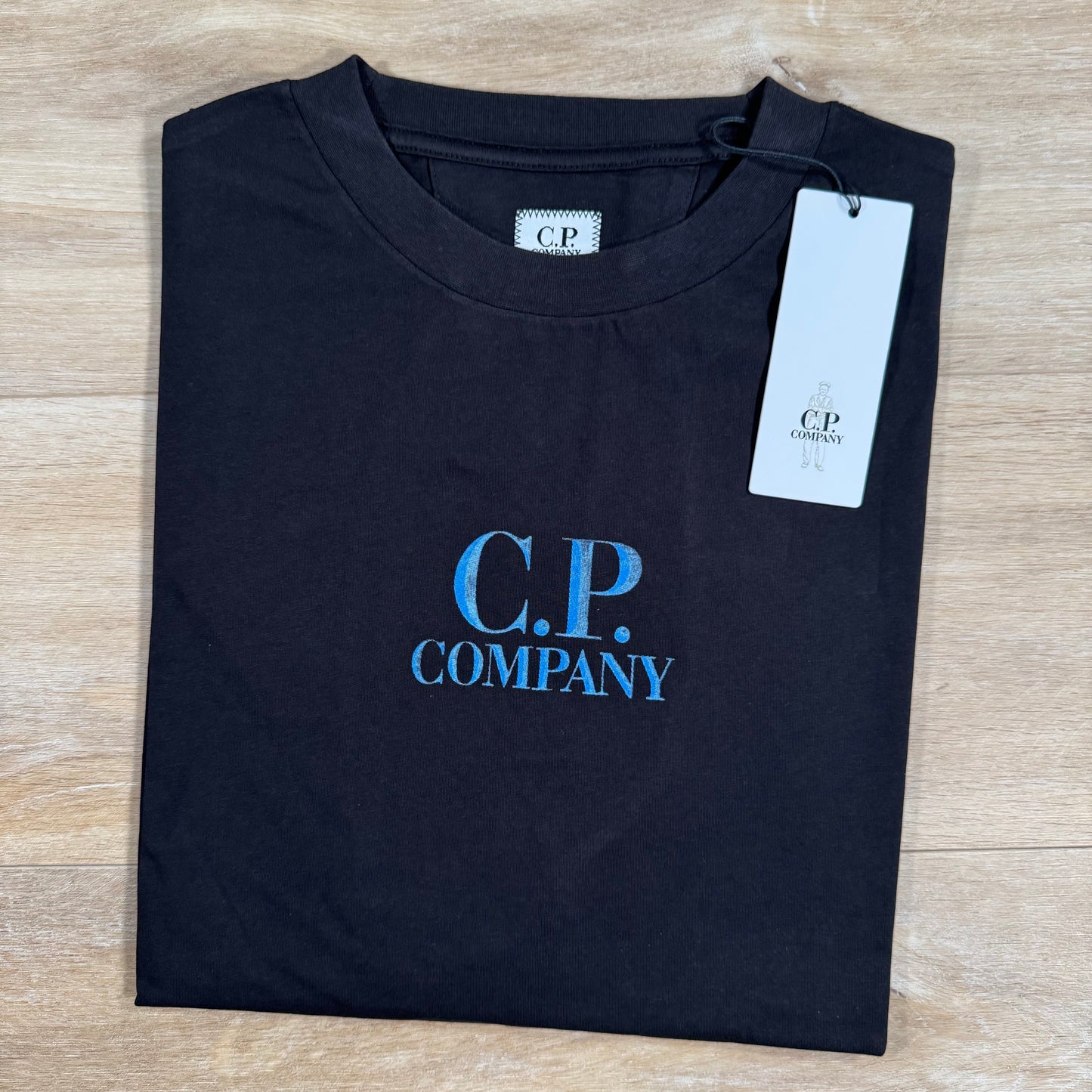 C.P. Company 30/1 Jersey Logo T-Shirt in Black