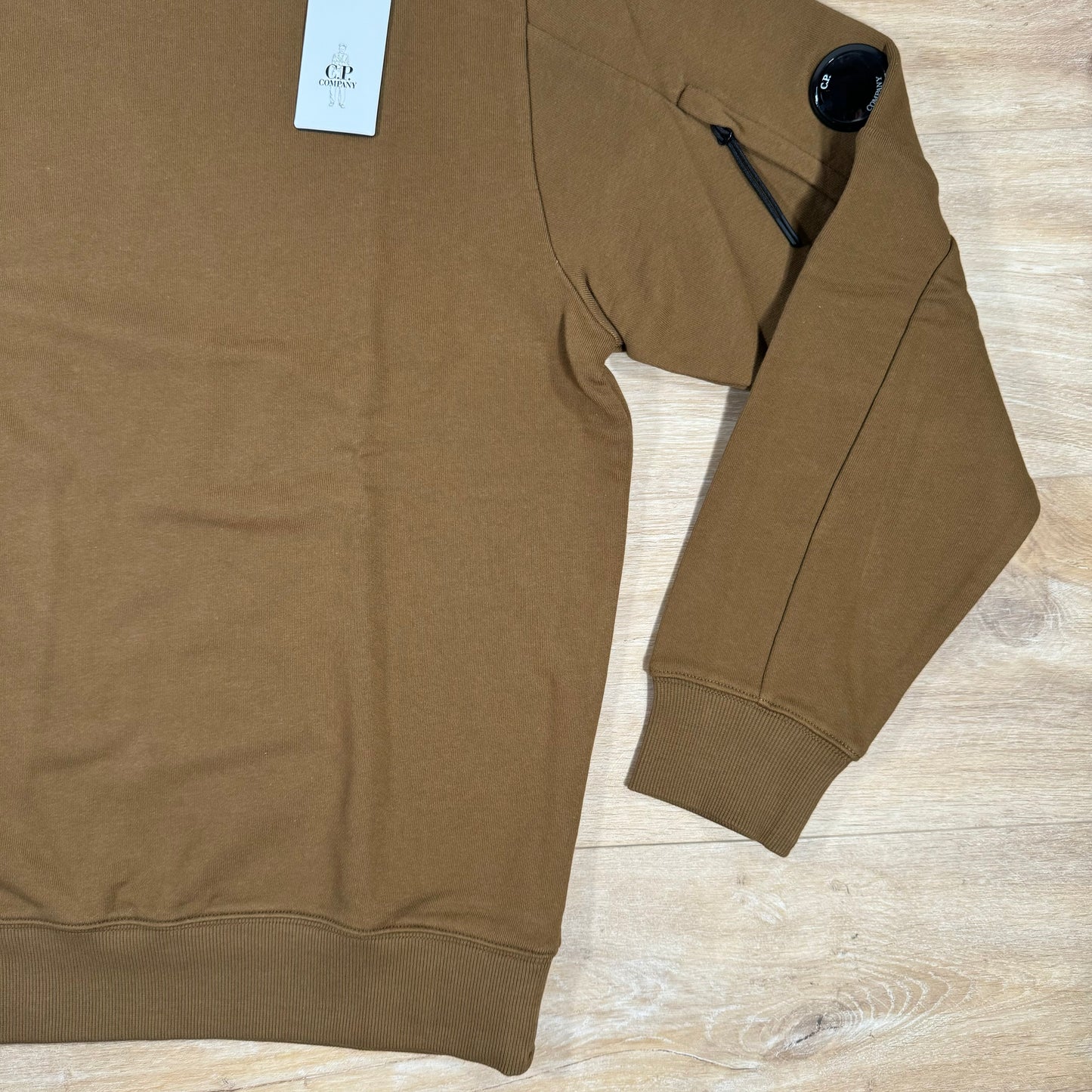 C.P. Company Diagonal Raised Lens Sweatshirt in Toffee