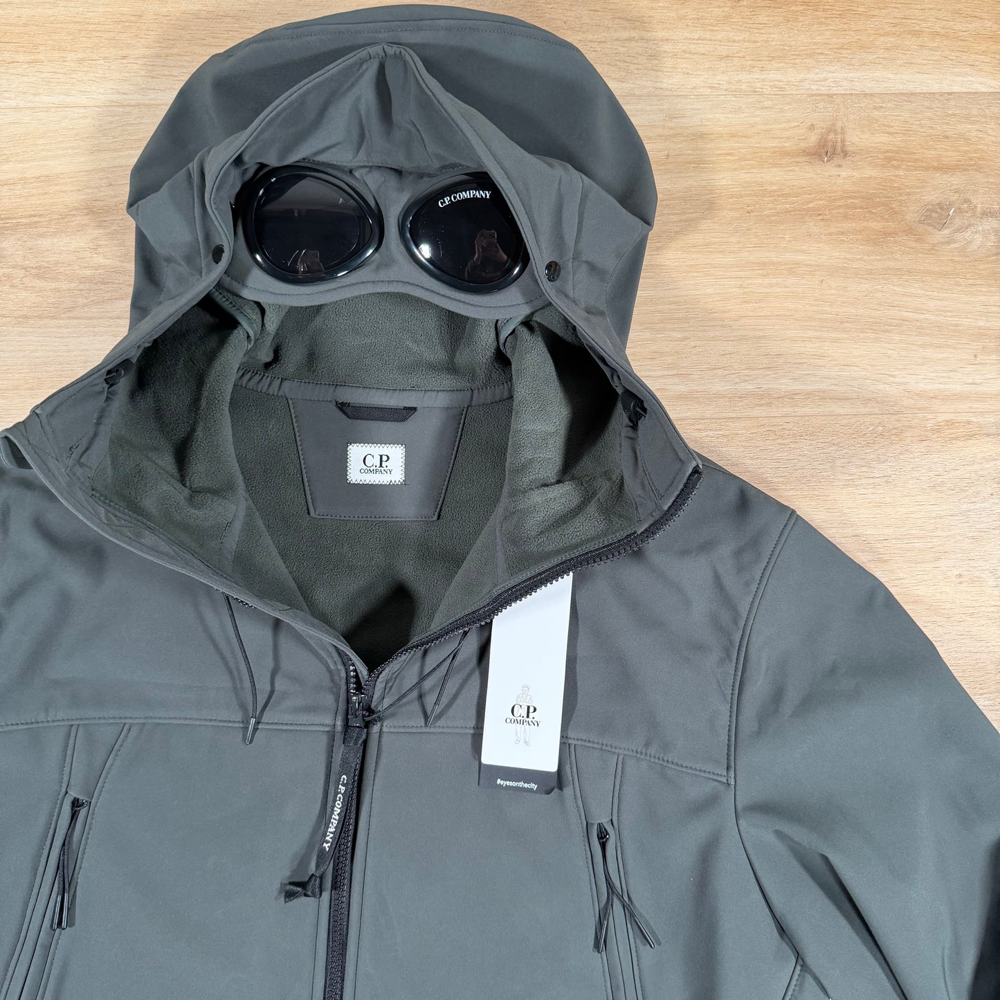 C.P. Company Shell-R Goggle Jacket in Dark Shadow - Grey