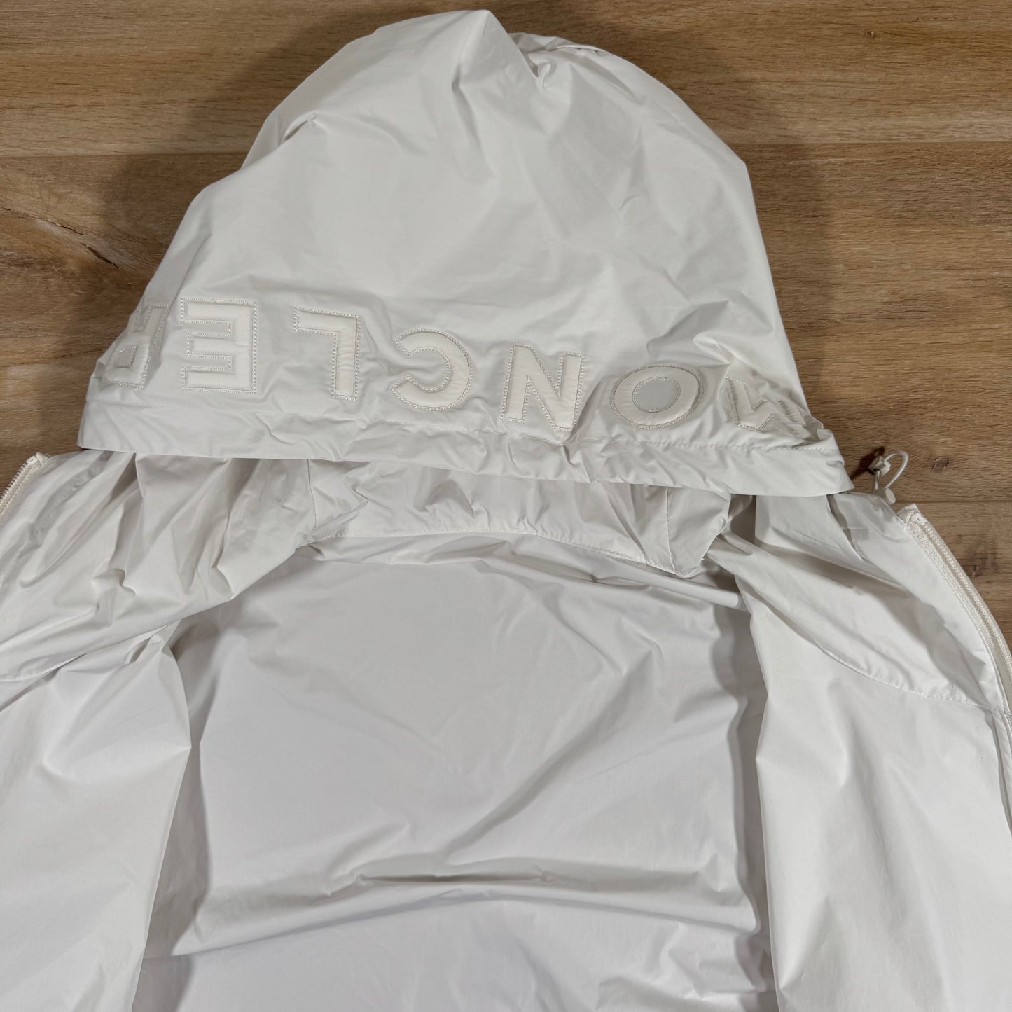 Moncler Sassiere Hooded Nylon Jacket in White
