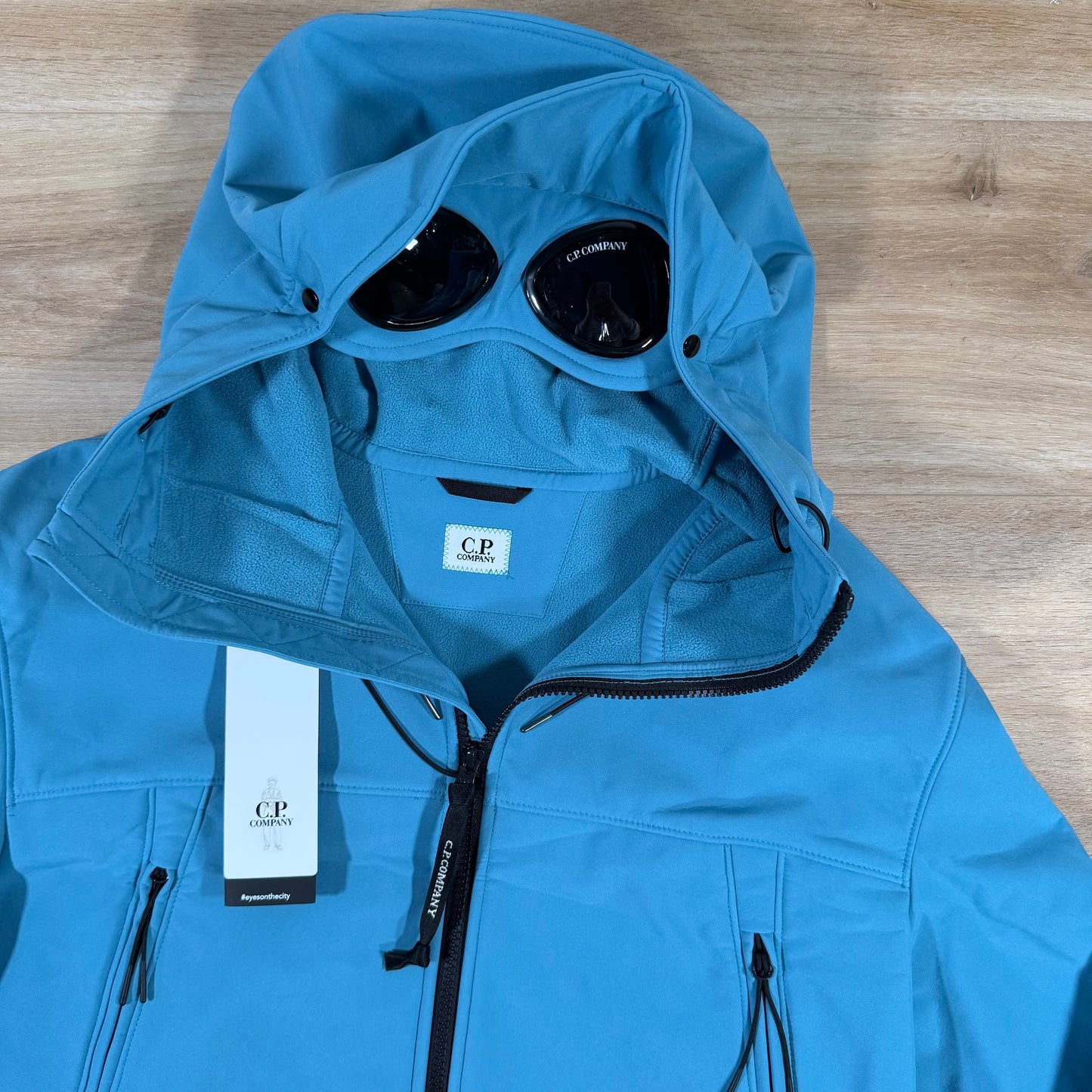 C.P. Company Shell-R Goggle Jacket in Aegean Blue