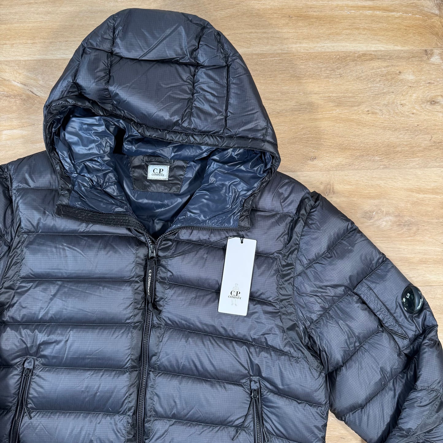 C.P. Company D.D. Shell Lens Down Jacket in Navy