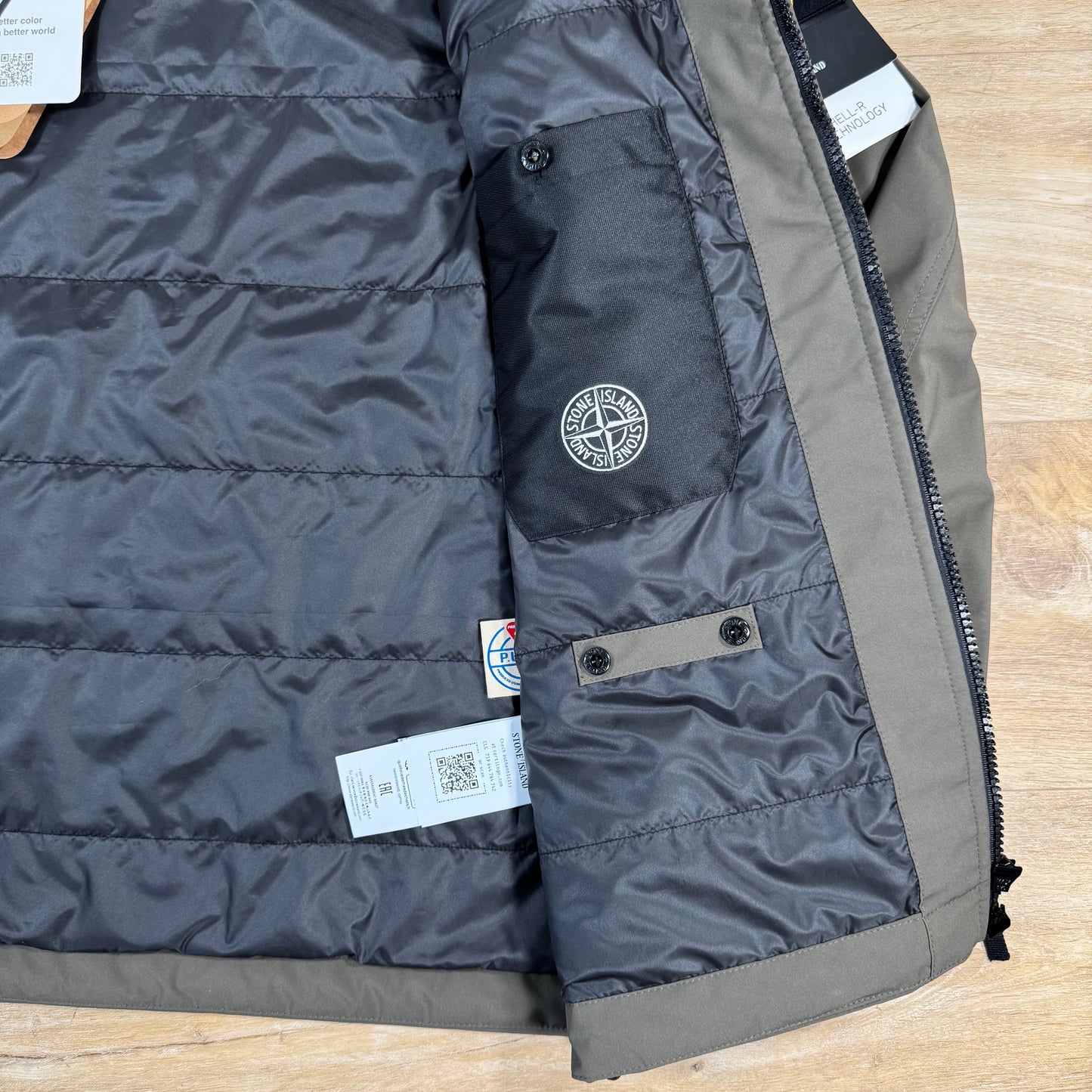 Stone Island Soft Shell-R Primaloft Insulation Jacket in Military Green