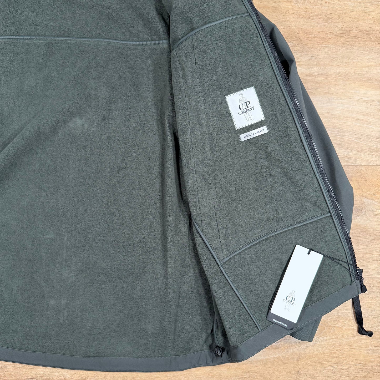 C.P. Company Shell-R Goggle Jacket in Dark Shadow - Grey