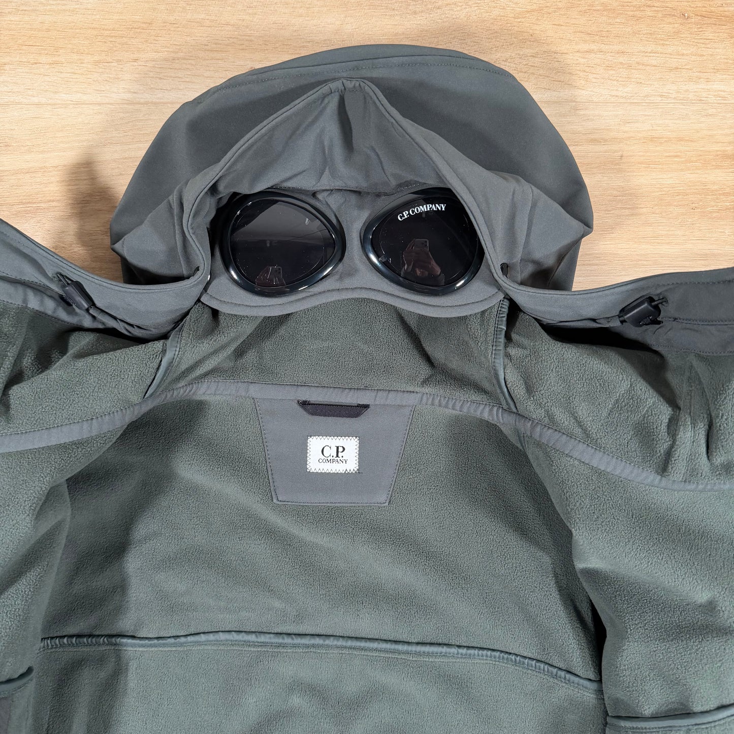 C.P. Company Shell-R Goggle Jacket in Dark Shadow - Grey