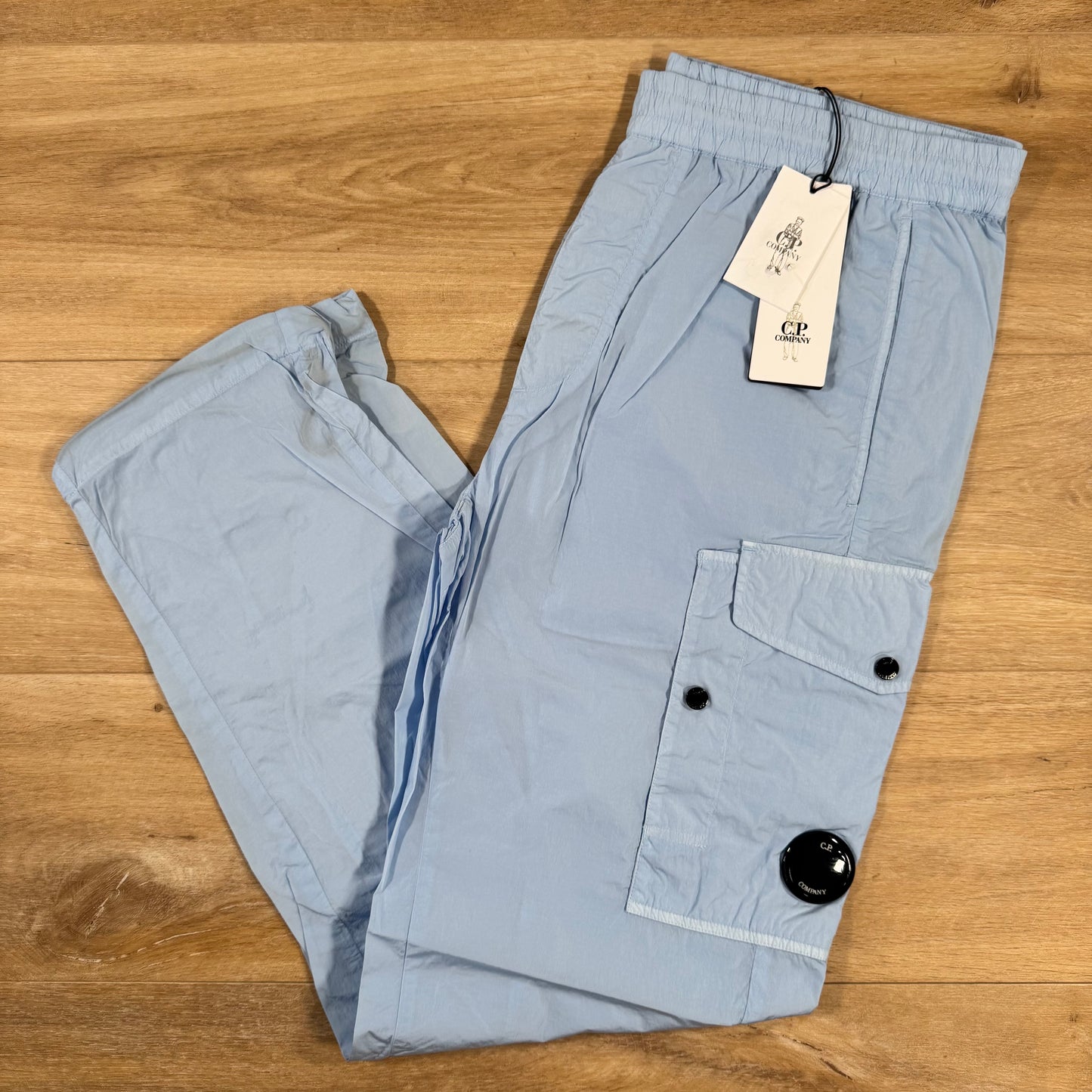 C.P. Company Chrome-R Regular Lens Cargo Pants in Cerulean - Light Blue