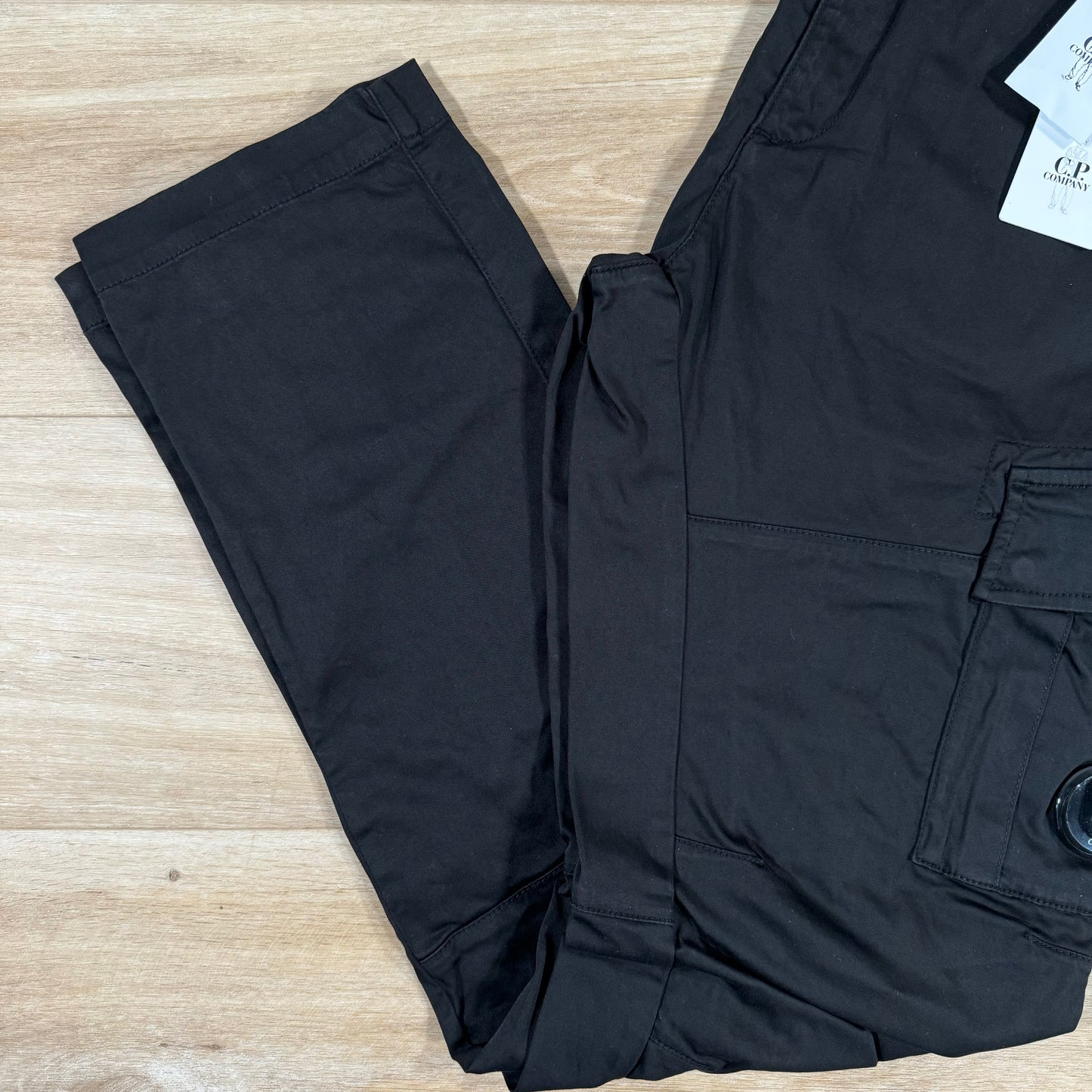 C.P. Company Stretch Cargo Trousers in Black
