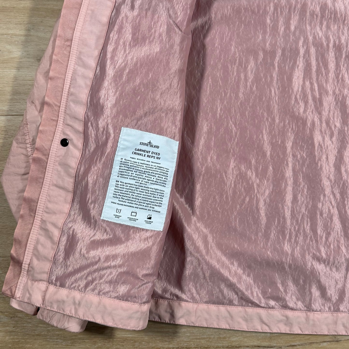 Stone Island Crinkle Reps R-NY Jacket in Antique Rose