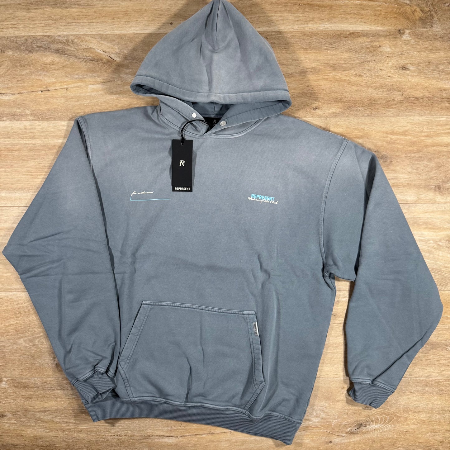 Represent Patron Of The Club Hoodie in Washed Grey