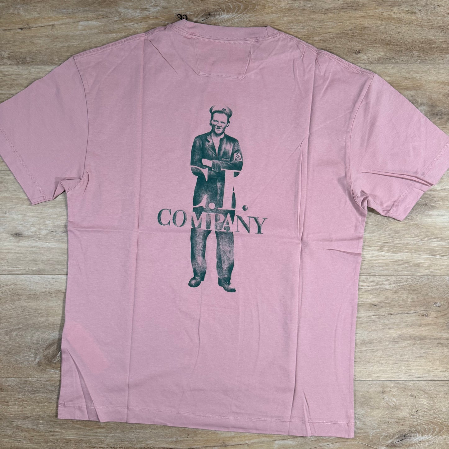 C.P. Company 30/1 Jersey Logo T-Shirt in Misty Rose - Pink