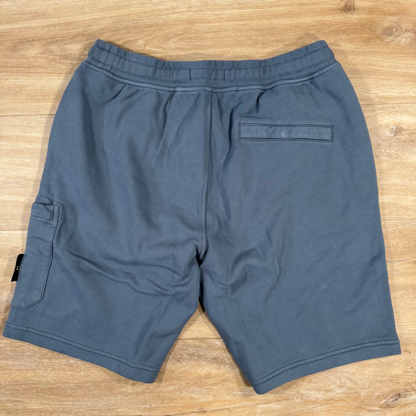 Stone Island Organic Cotton Fleece Shorts in Avio Blue