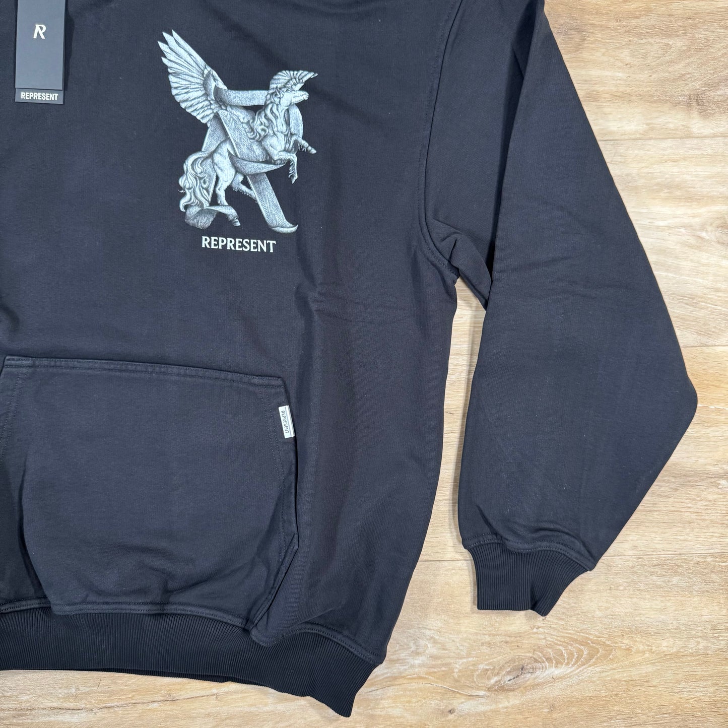 Represent Elegance In Motion Hoodie in Jet Black