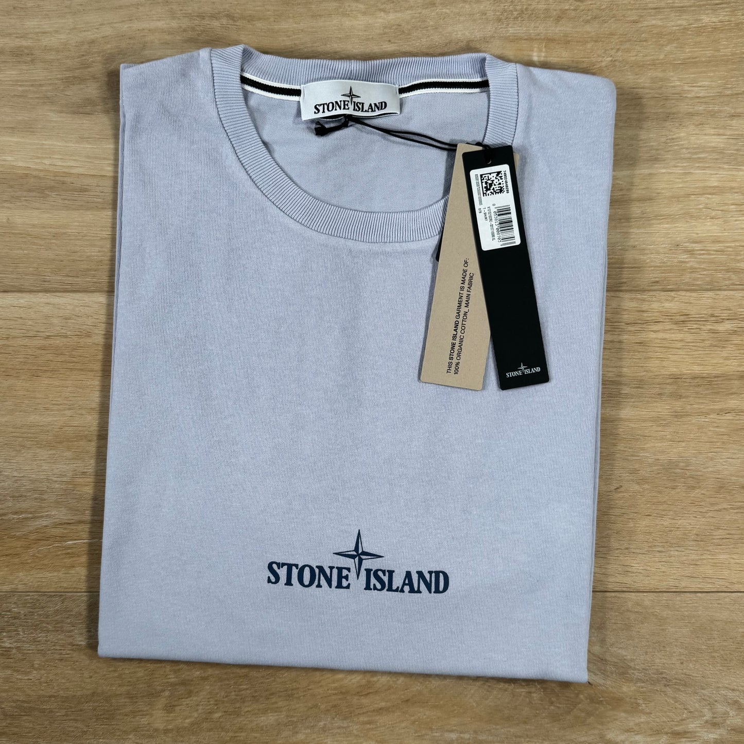 Stone Island 24/2 Organic Cotton Logo T-Shirt in Lilac