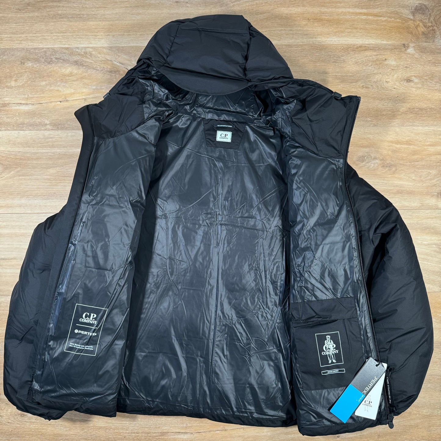 C.P. Company Metropolis Pertex Down Jacket in Black